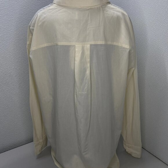 Bae Women's Love Affair Oversized Button-Up Shirt – Size S – Vanilla Beige - Picture 7 of 10